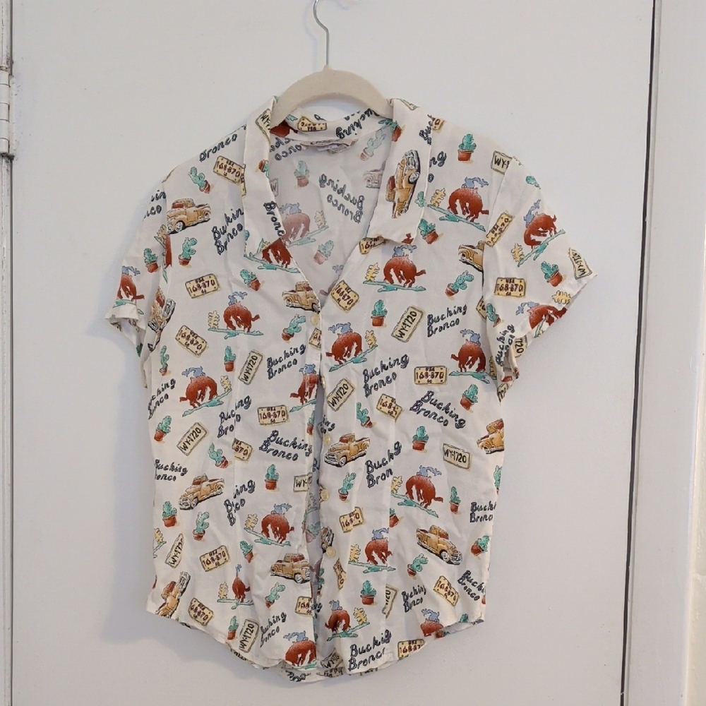 Vintage Circle T Western-Themed Shirt with Colorful Accents